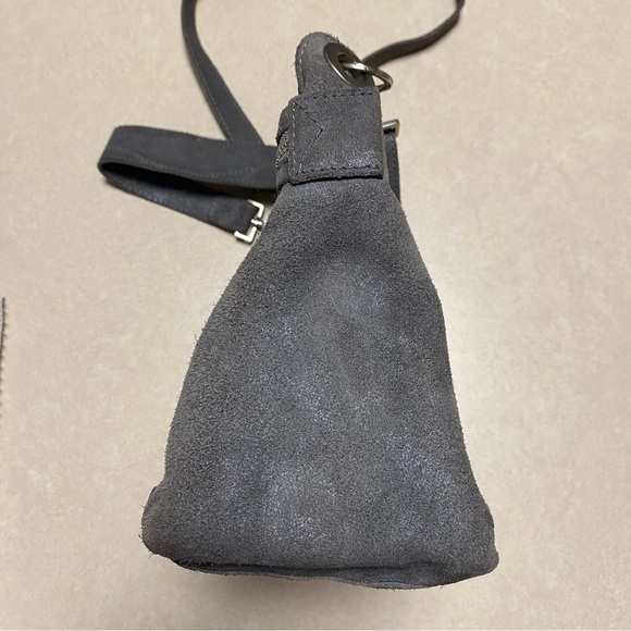 Hammitt Bag Gray Suede & Leather Bryant Medium Crossbody Shoulder Bag - Picture 6 of 14